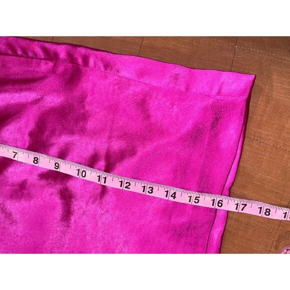 House of Harlow 1960 x Revolve Hot Pink   Satin Mini Skirt Women's Size 28 - Picture 5 of 8